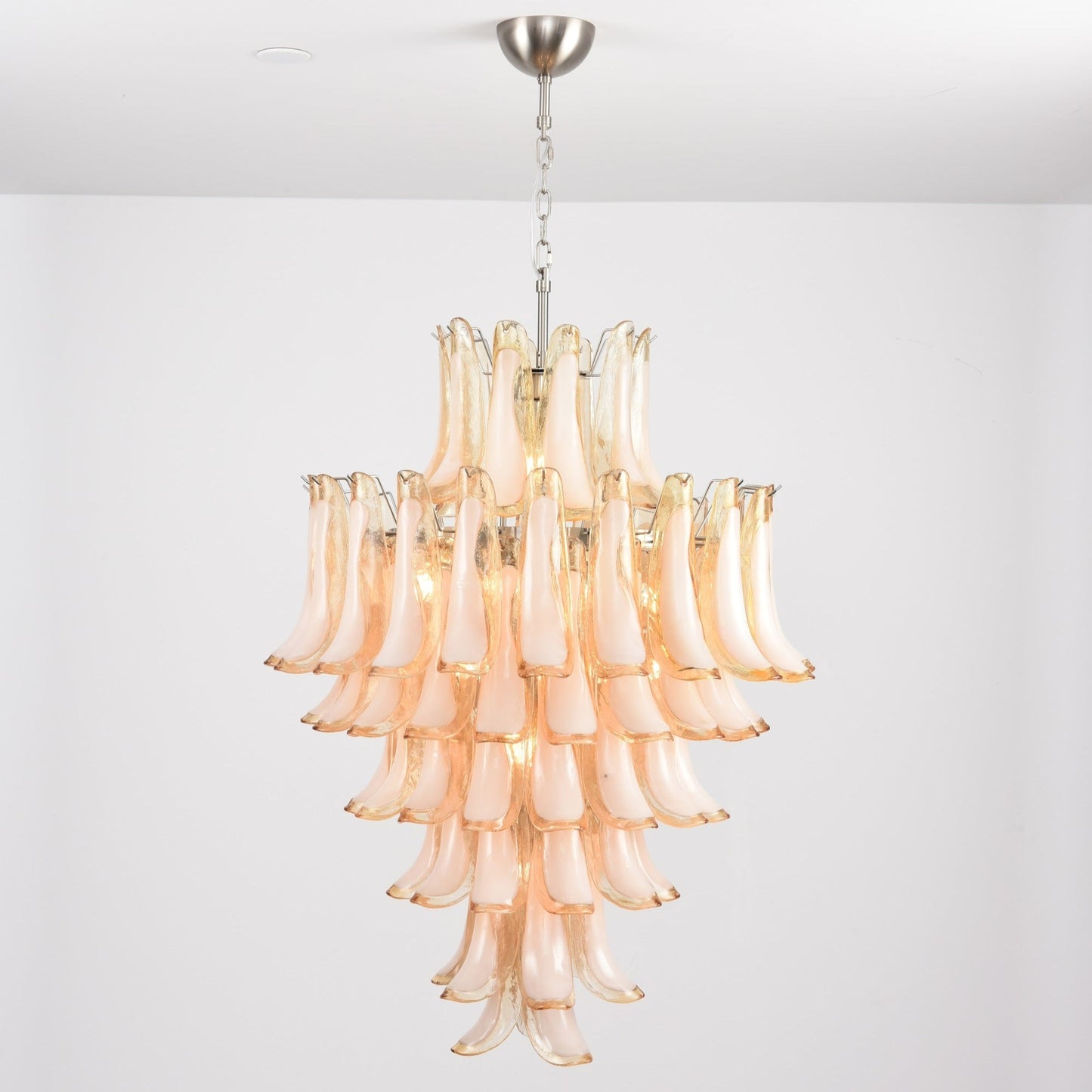 Designer Amber Cloud Murano Glass Petals Chandelier - CasaraHouse