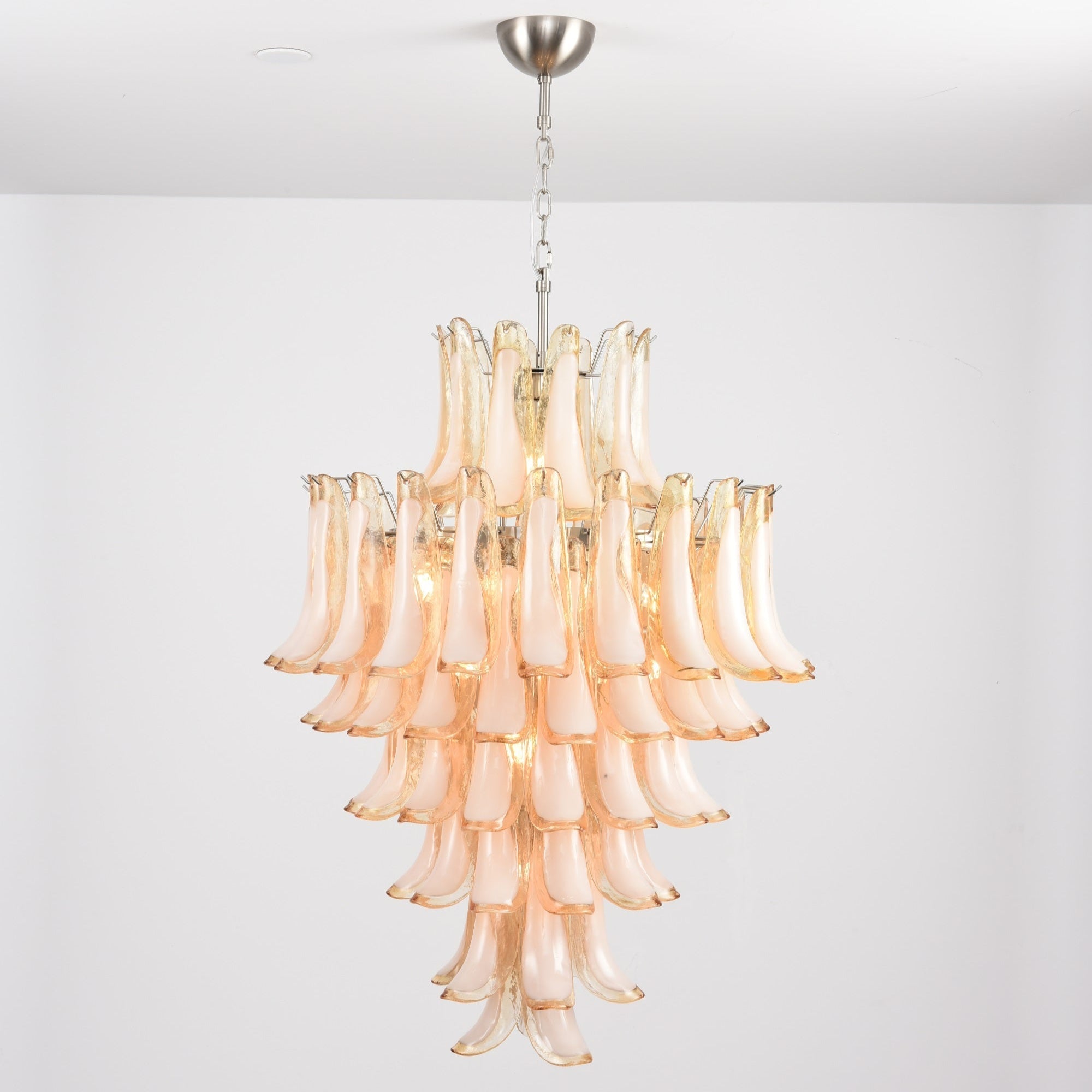 Designer Amber Cloud Murano Glass Petals Chandelier - CasaraHouse