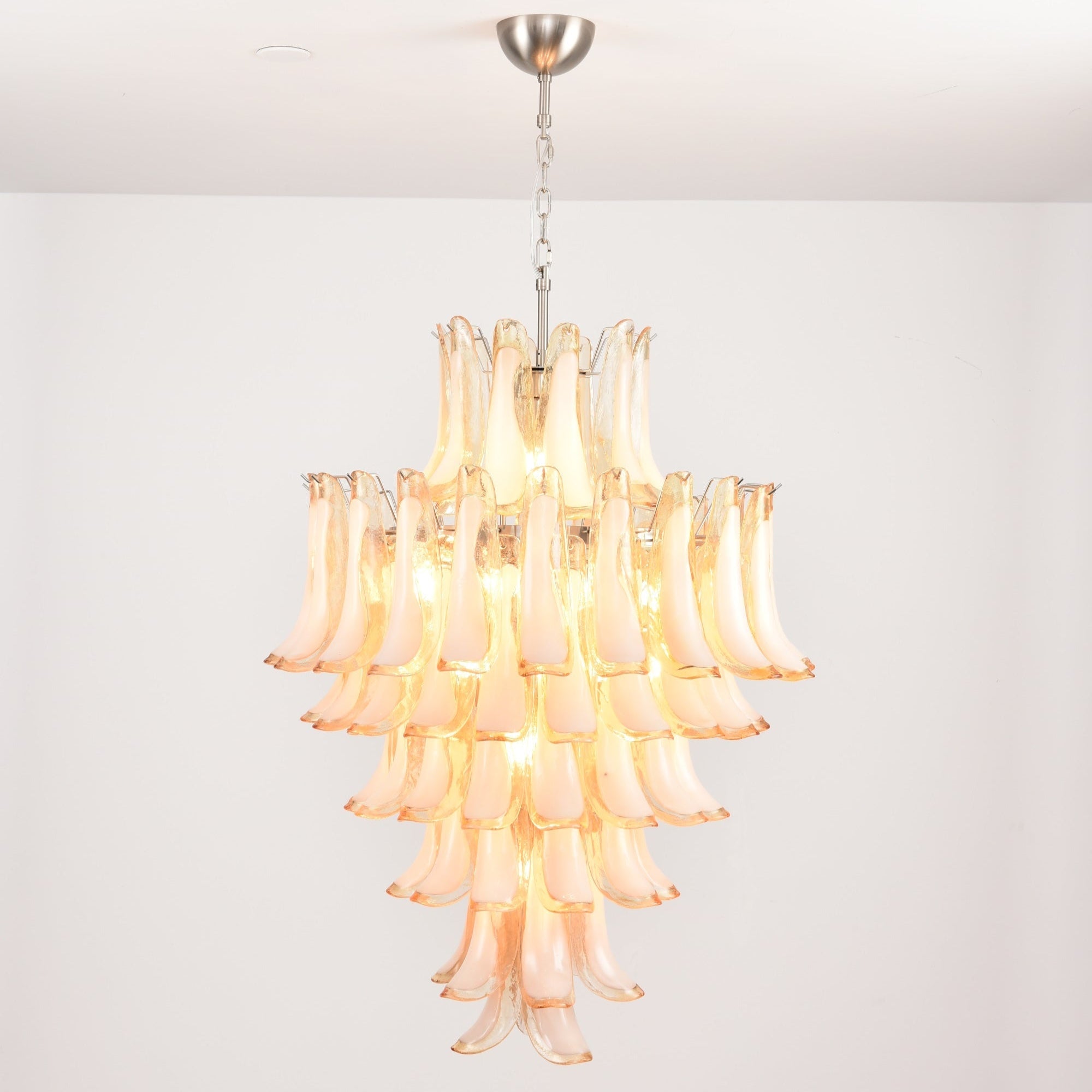 Designer Amber Cloud Murano Glass Petals Chandelier - CasaraHouse