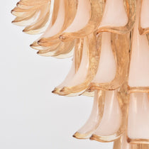 Designer Amber Cloud Murano Glass Petals Chandelier - CasaraHouse