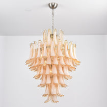 Designer Amber Cloud Murano Glass Petals Chandelier - CasaraHouse
