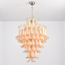 Designer Amber Cloud Murano Glass Petals Chandelier - CasaraHouse