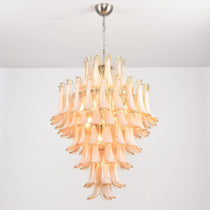 Designer Amber Cloud Murano Glass Petals Chandelier - CasaraHouse
