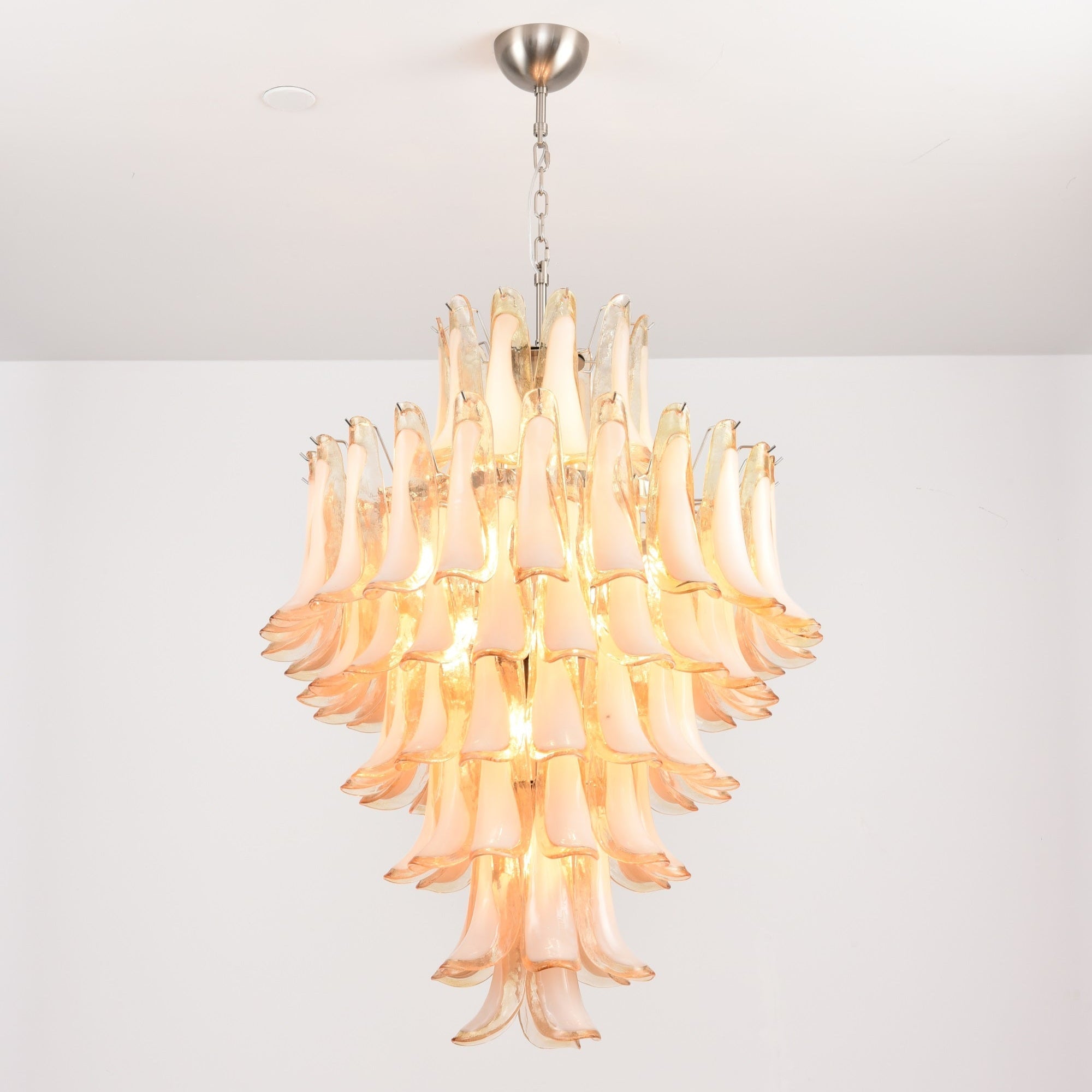 Designer Amber Cloud Murano Glass Petals Chandelier - CasaraHouse