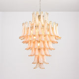 Designer Amber Cloud Murano Glass Petals Chandelier - CasaraHouse