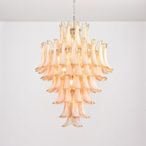 Designer Amber Cloud Murano Glass Petals Chandelier - CasaraHouse