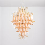 Designer Amber Cloud Murano Glass Petals Chandelier - CasaraHouse