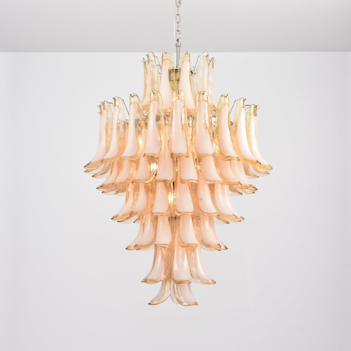 Amber Cloud Murano Glass Petals Chandelier Main image