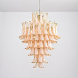 Designer Amber Cloud Murano Glass Petals Chandelier - CasaraHouse