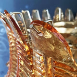 Luxury Amber Leaf Cascade Chandelier - CasaraHouse
