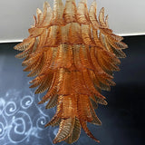 Luxury Amber Leaf Cascade Chandelier - CasaraHouse
