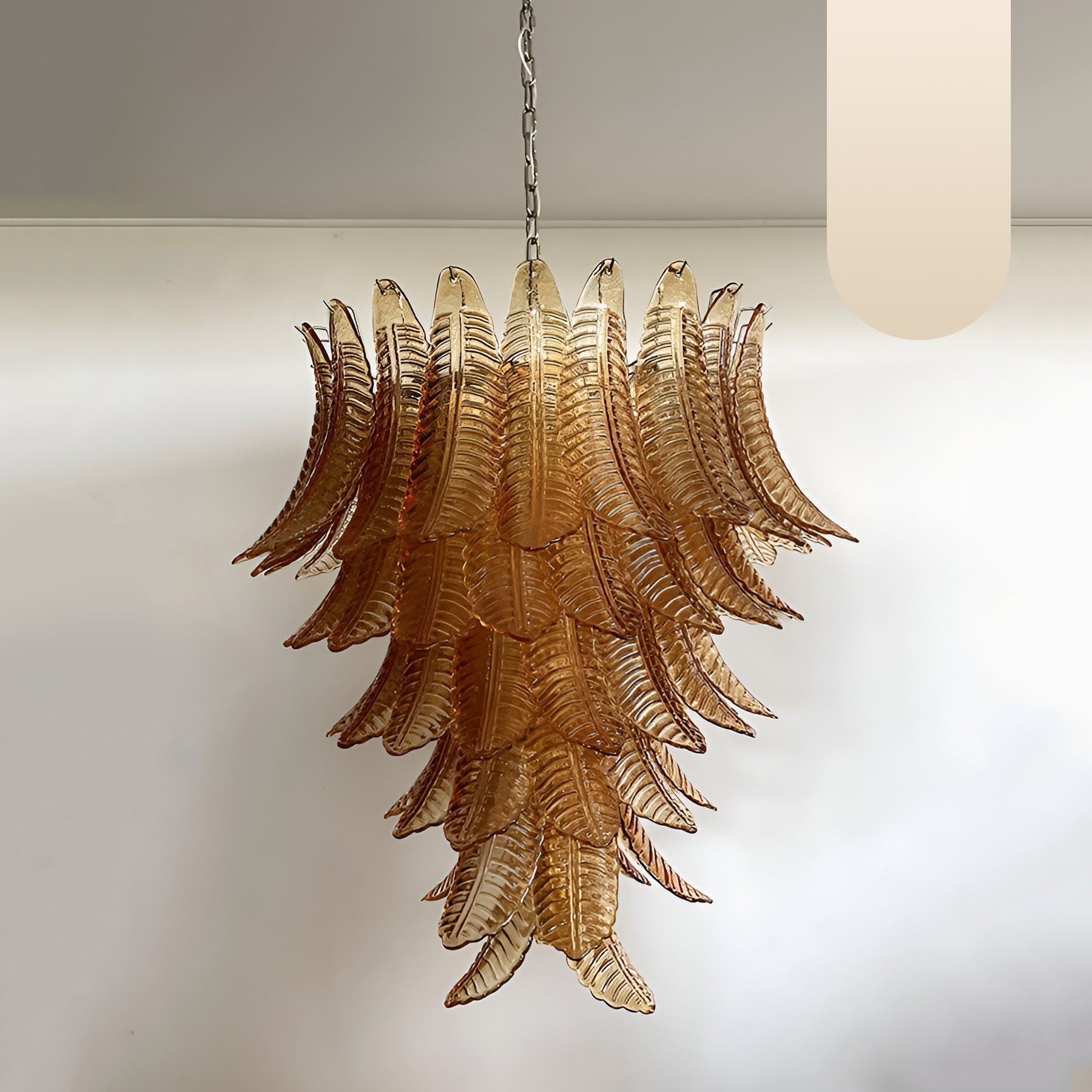 Luxury Amber Leaf Cascade Chandelier - CasaraHouse