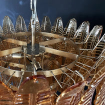 Luxury Amber Leaf Cascade Chandelier - CasaraHouse
