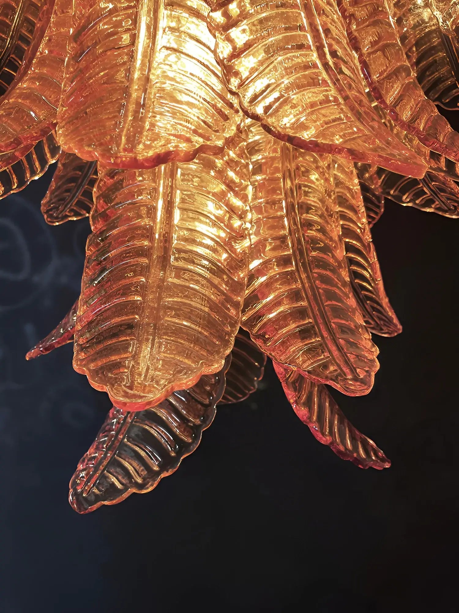 Luxury Amber Leaf Cascade Chandelier - CasaraHouse