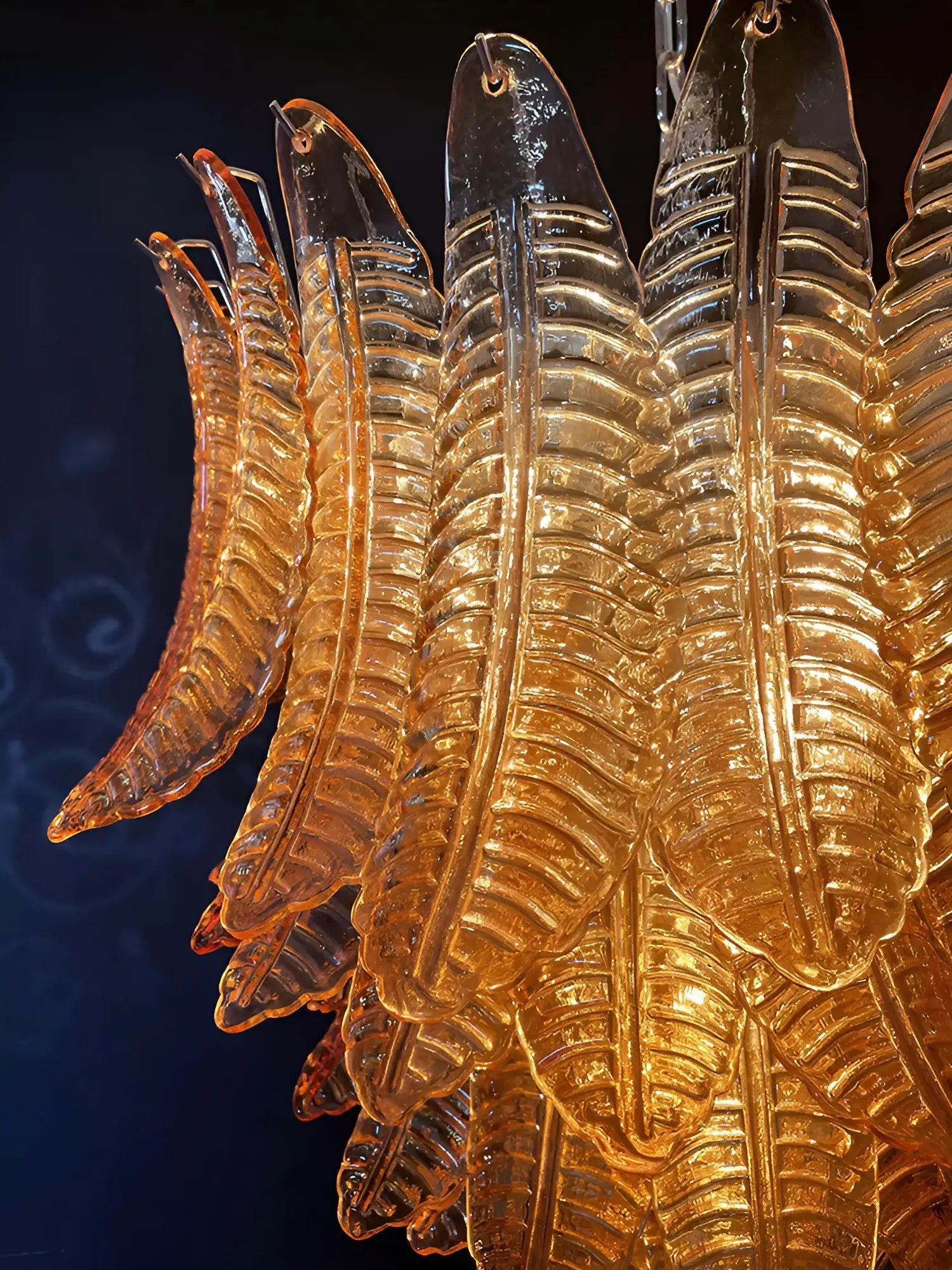 Luxury Amber Leaf Cascade Chandelier - CasaraHouse