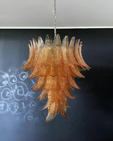 Luxury Amber Leaf Cascade Chandelier - CasaraHouse