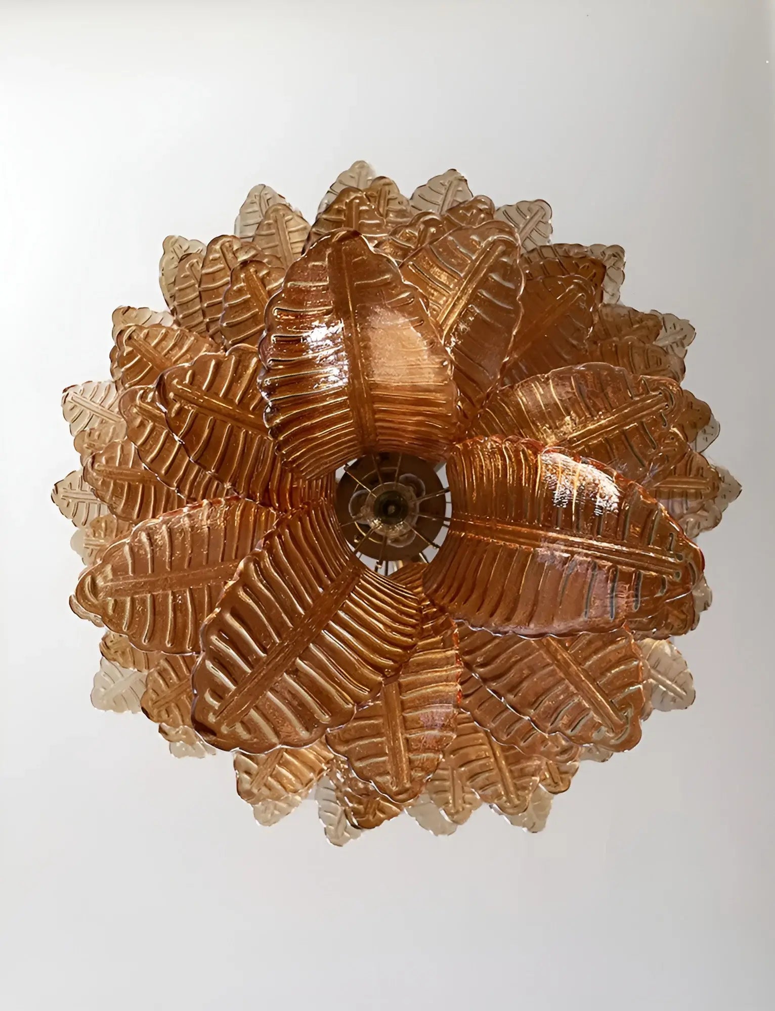Luxury Amber Leaf Cascade Chandelier - CasaraHouse