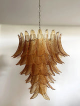 Luxury Amber Leaf Cascade Chandelier - CasaraHouse