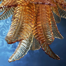 Luxury Amber Leaf Cascade Chandelier - CasaraHouse