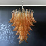 Luxury Amber Leaf Cascade Chandelier - CasaraHouse
