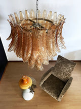 Luxury Amber Leaf Cascade Chandelier - CasaraHouse