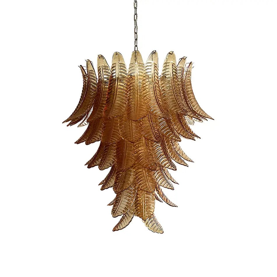 Luxury Amber Leaf Cascade Chandelier - CasaraHouse