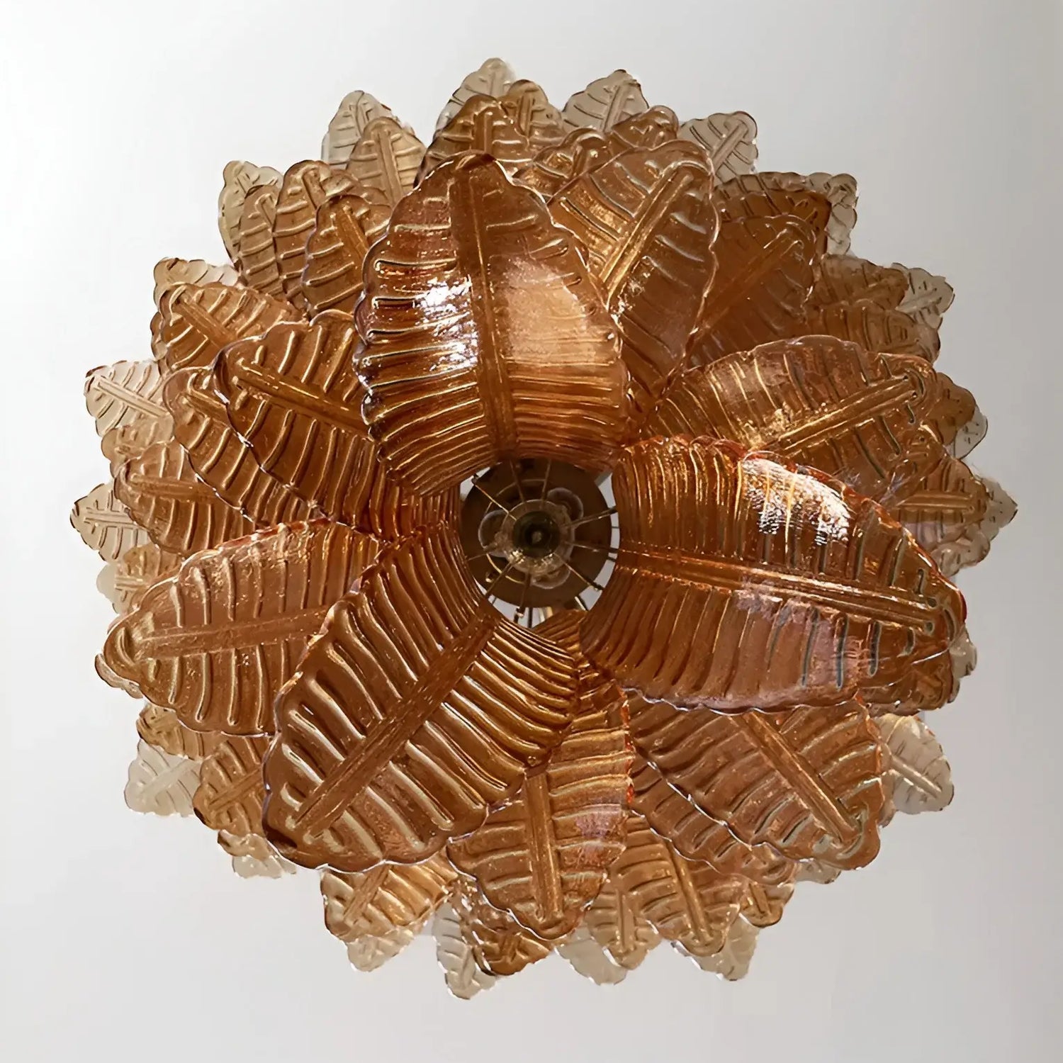 Luxury Amber Leaf Cascade Chandelier - CasaraHouse