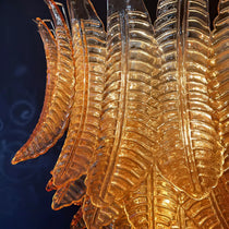 Luxury Amber Leaf Cascade Chandelier - CasaraHouse
