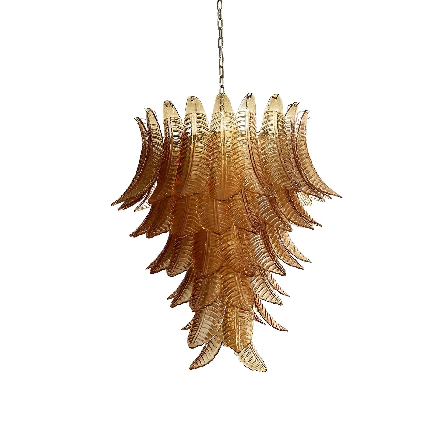 Luxury Amber Leaf Cascade Chandelier - CasaraHouse