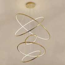 Amina Quartz Golden Rings Chandelier