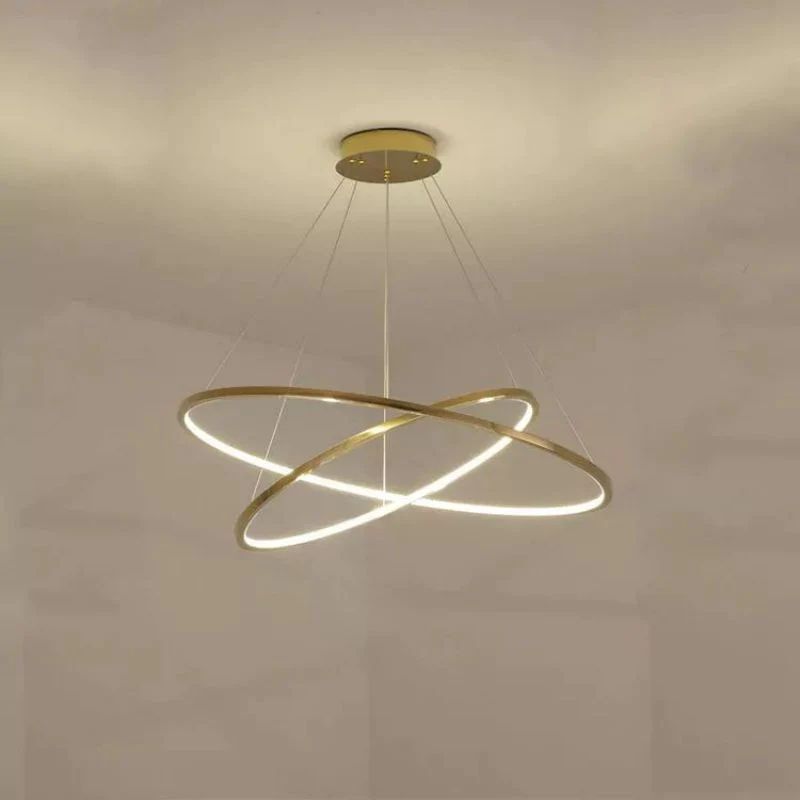 Amina Quartz Golden Rings Chandelier