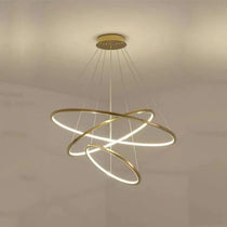 Amina Quartz Golden Rings Chandelier