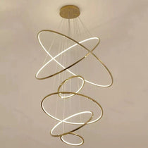 Amina Quartz Golden Rings Chandelier