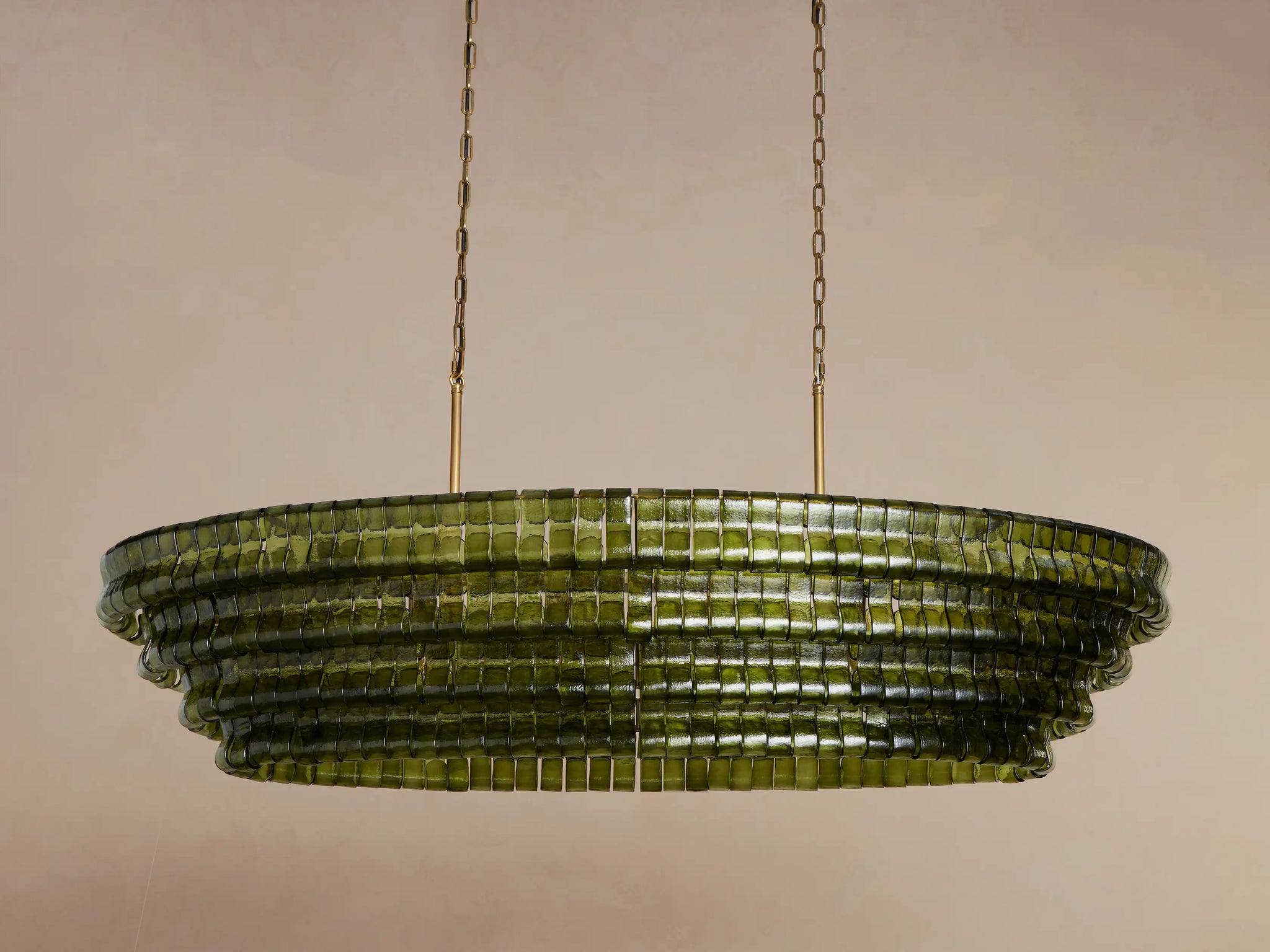 Luxury Amor Ghiaccio Glass Oval Chandelier 54"W/65"W - CasaraHouse