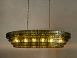 Luxury Amor Ghiaccio Glass Oval Chandelier 54"W/65"W - CasaraHouse