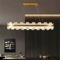 Anita Alabaster Round & Oval Chandelier