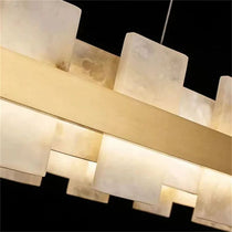 Anita Alabaster Round & Oval Chandelier