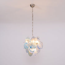 Aqua Blue Glass Murano Chandelier