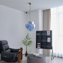 Aqua Blue Glass Murano Chandelier