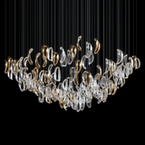 Designer Aqua Ripple Glass Art Customize Chandelier - CasaraHouse