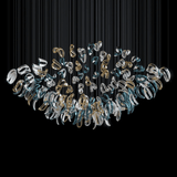 Designer Aqua Ripple Glass Art Customize Chandelier - CasaraHouse