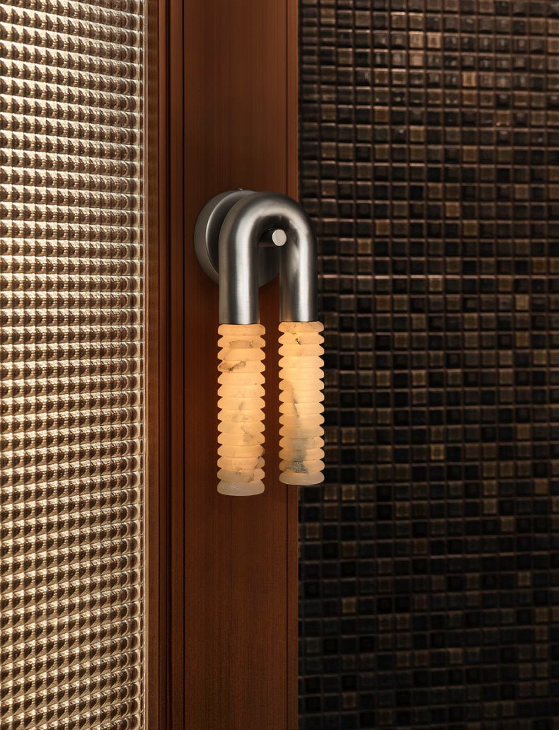 Arc Ridge Alabaster Wall Sconce Secondary image