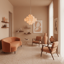 Aurelia Apricot Murano Glass Chandelier