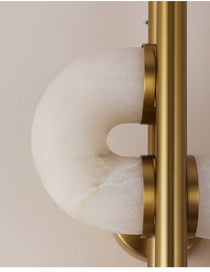 Aurelia Dual Disc Alabaster Sconce
