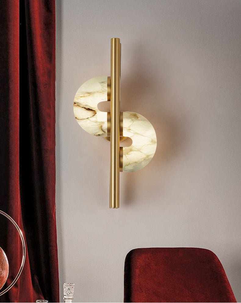 Aurelia Dual Disc Alabaster Sconce Secondary image