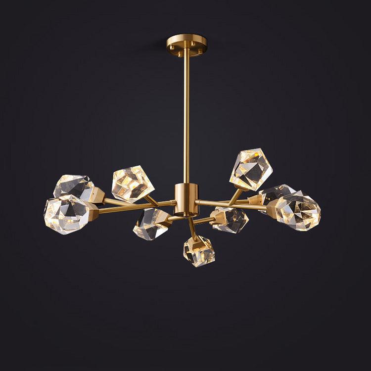 Masonry Faceted Crystal Prisms Chandelier Secondary image