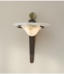 Aurelian Crest Alabaster Wall Sconce