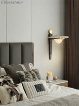 Aurelian Crest Alabaster Wall Sconce