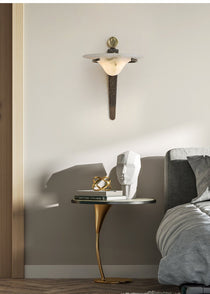 Aurelian Crest Alabaster Wall Sconce