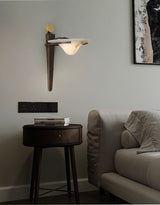 Aurelian Crest Alabaster Wall Sconce